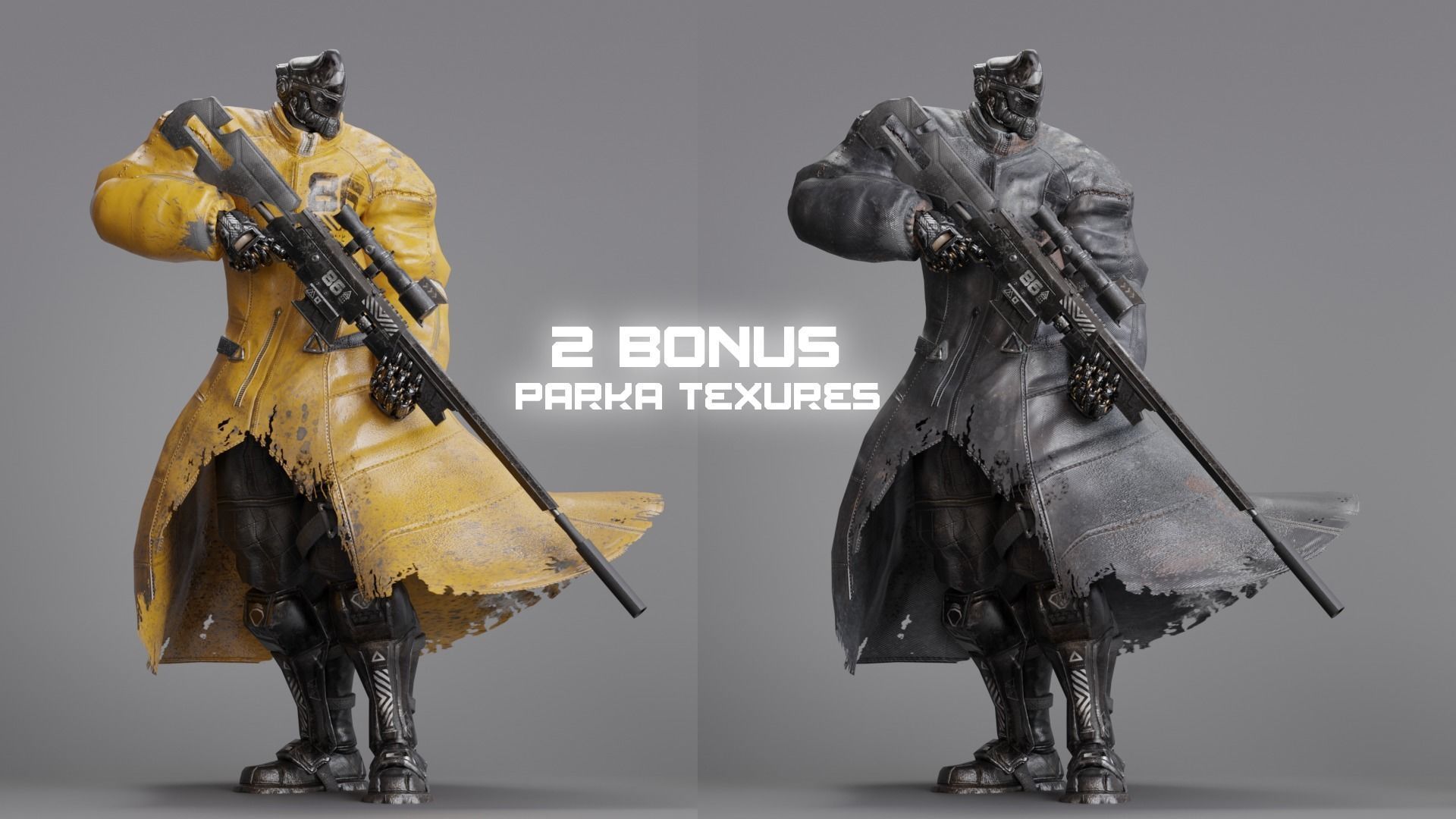 Low Poly - Cybernetic Hitman - Orion Low-poly 3D model_21