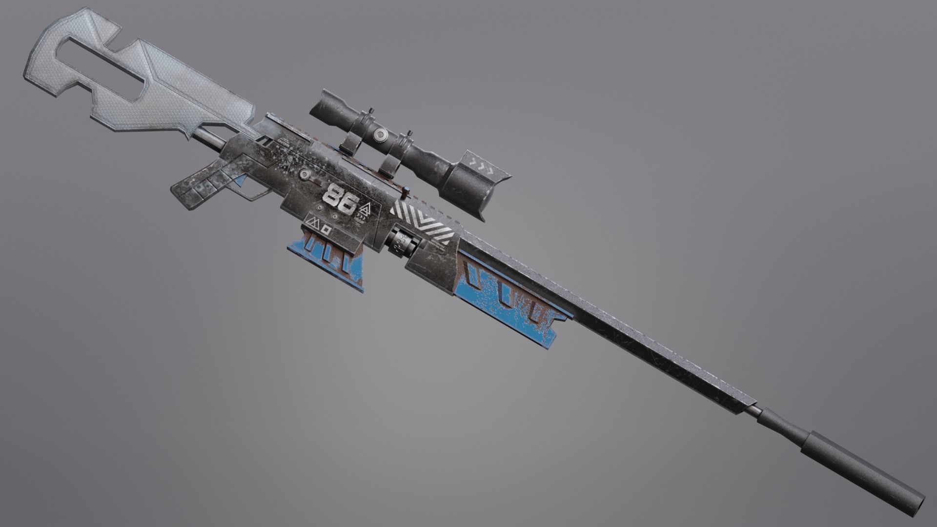 Low Poly - Cybernetic Hitman - Orion Low-poly 3D model_25