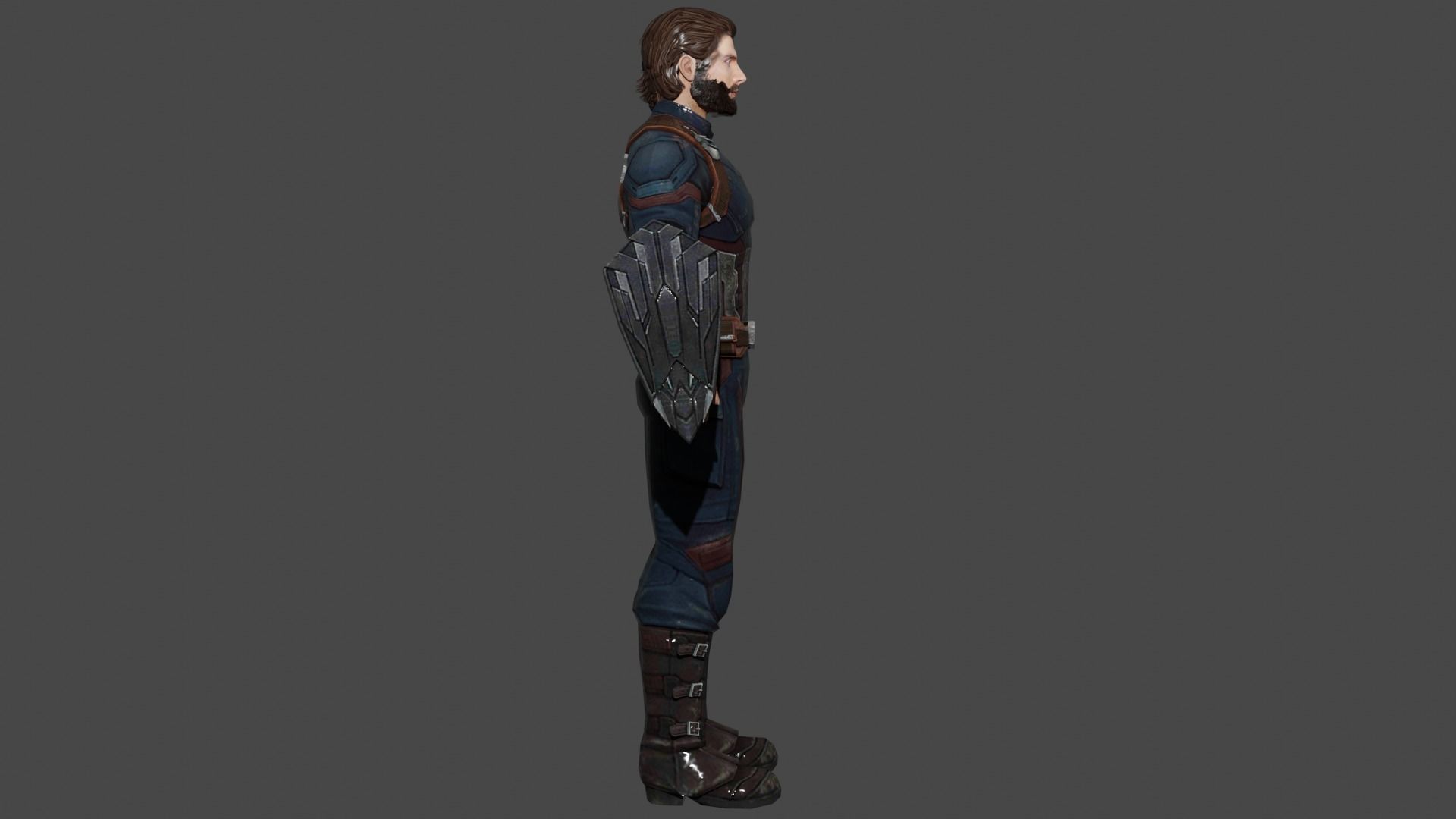 Captain America Low-poly 3D model_2