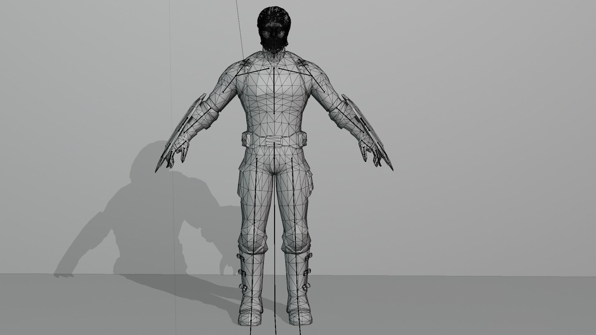 Captain America Low-poly 3D model_6