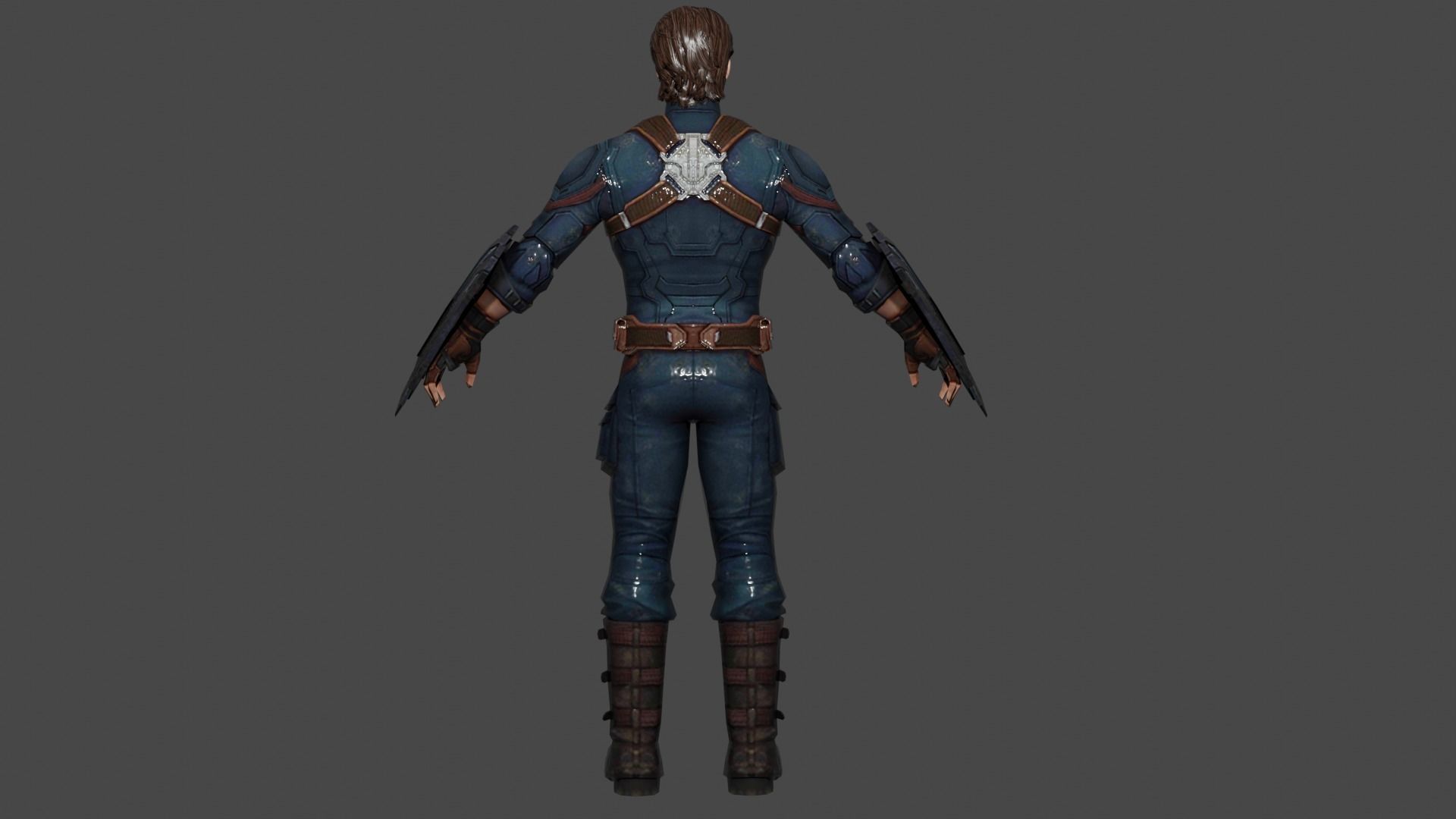 Captain America Low-poly 3D model_4