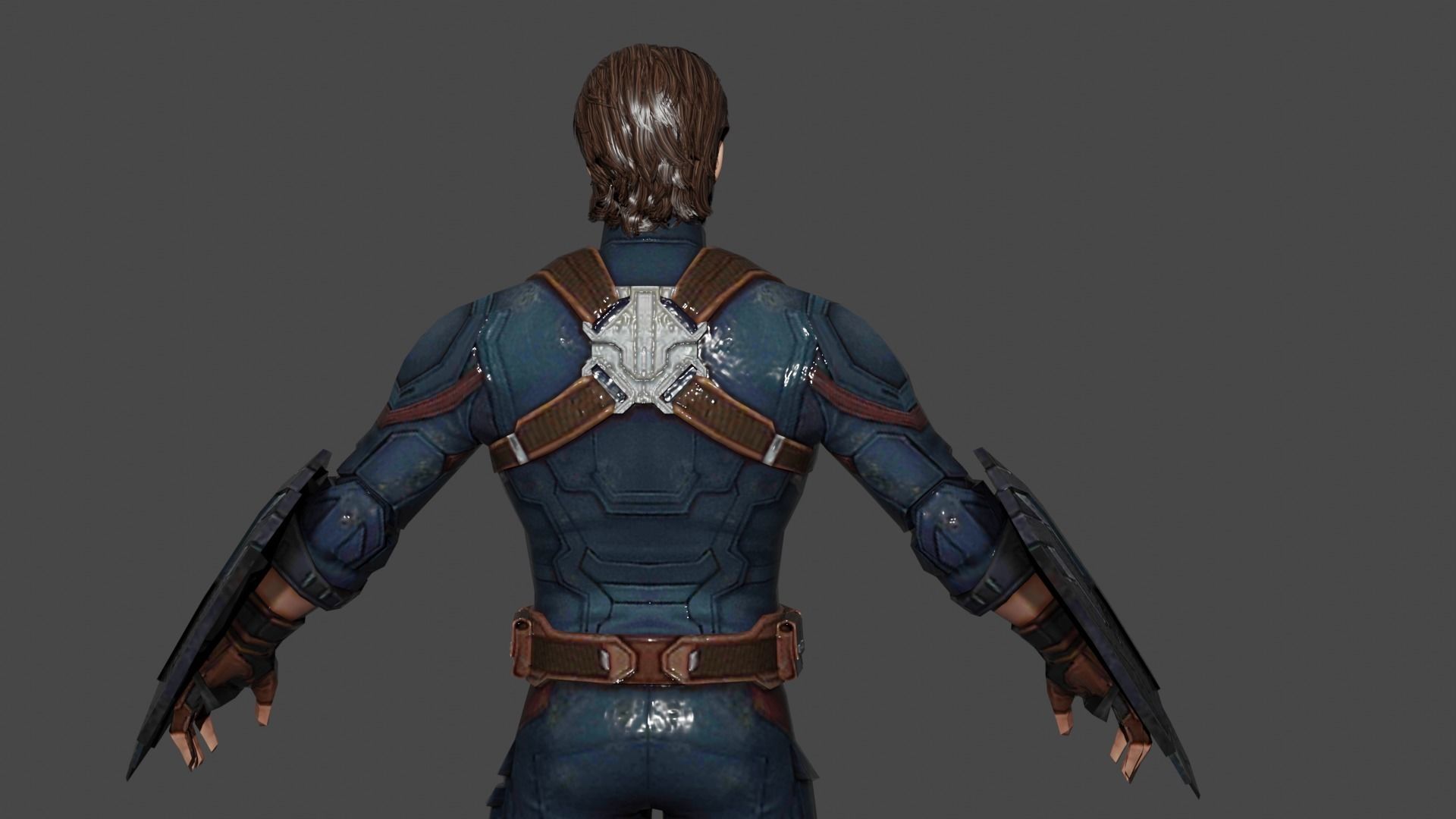 Captain America Low-poly 3D model_5