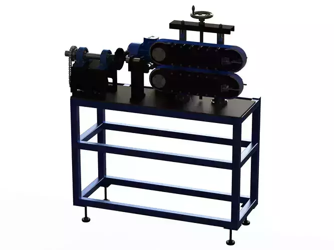 Spiral Wrap Cable Feeding and Cutting Machine 3D model