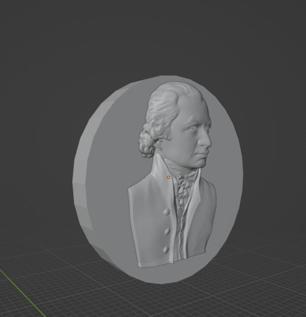 Immanuel Kant Relief 3D print model_3