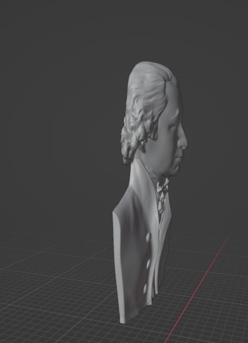 Immanuel Kant Relief 3D print model_9