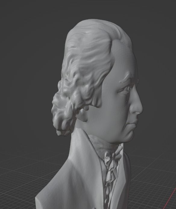 Immanuel Kant Relief 3D print model_4