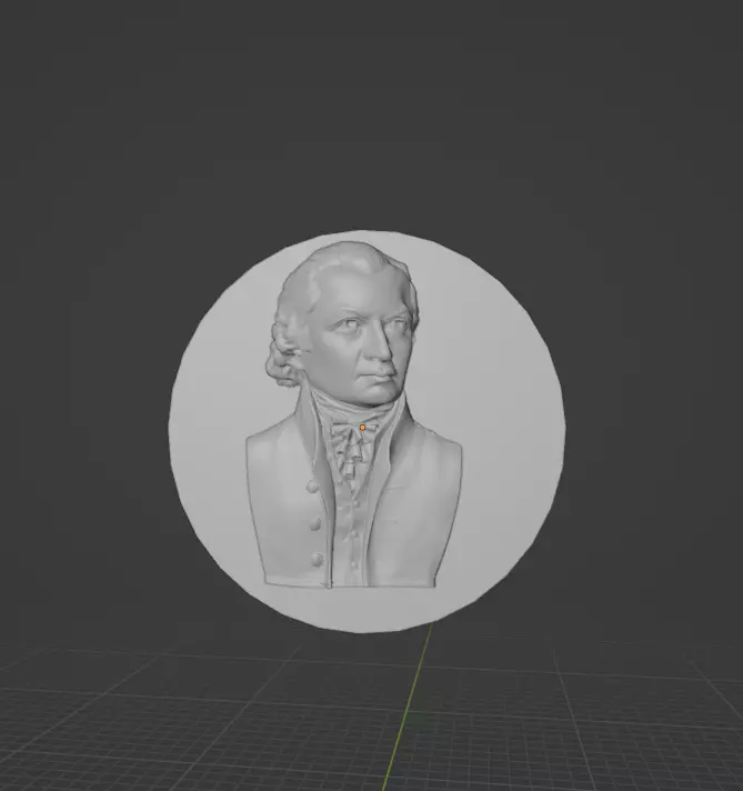 Immanuel Kant Relief 3D print model_0