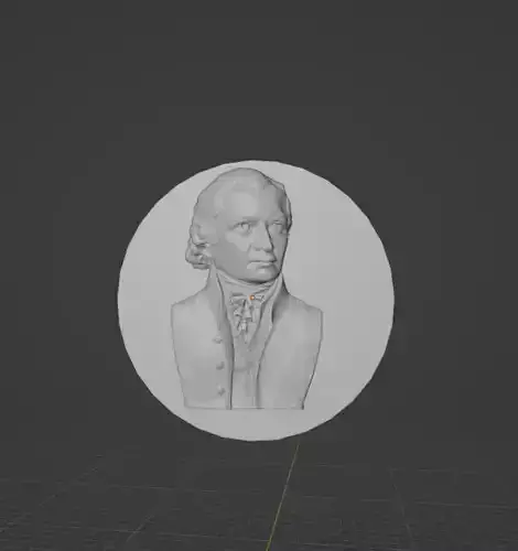 Immanuel Kant Relief 3D print model