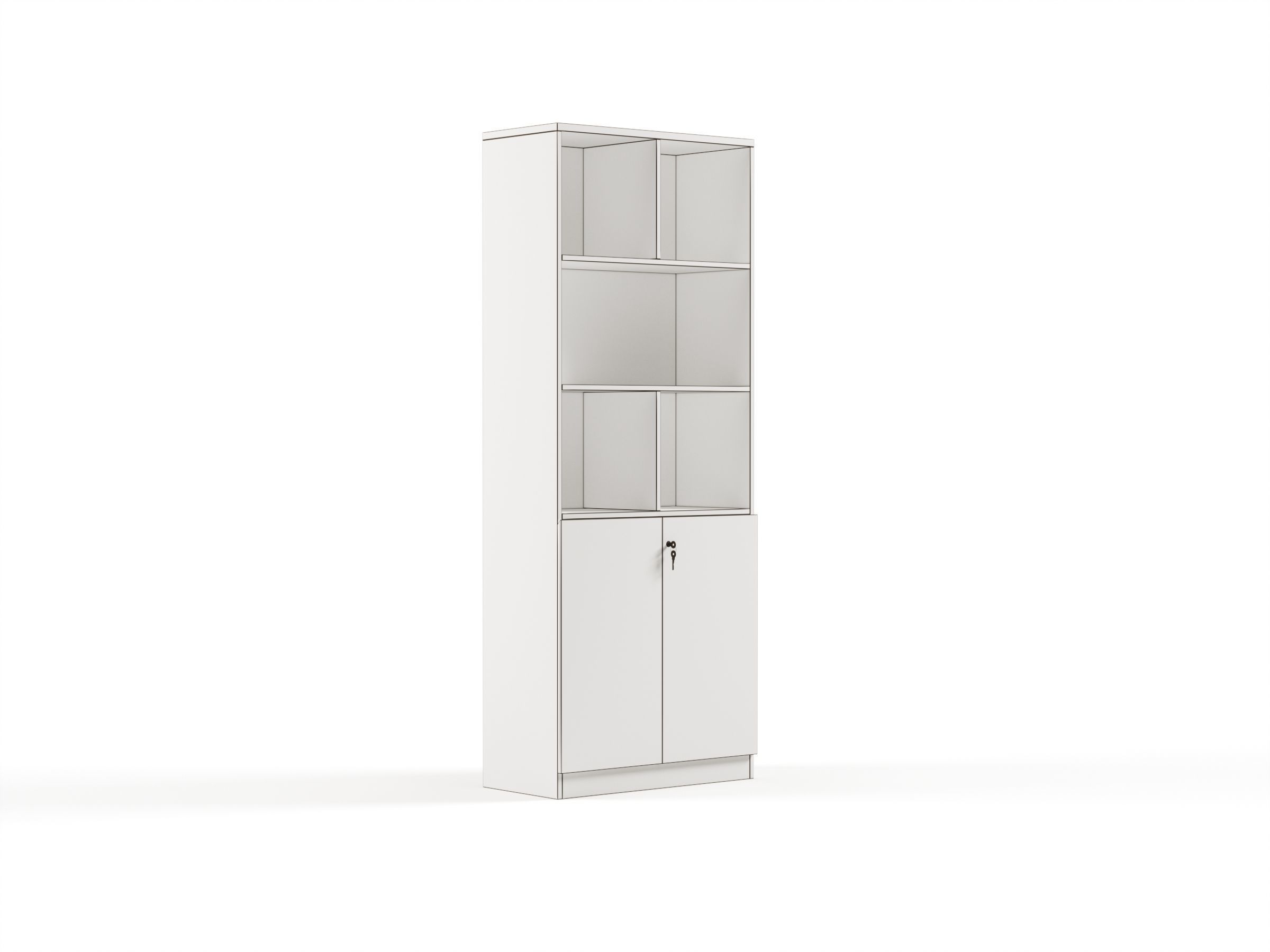 Modern Office High Cabinet File 3 For Staff  Free 3D model_4