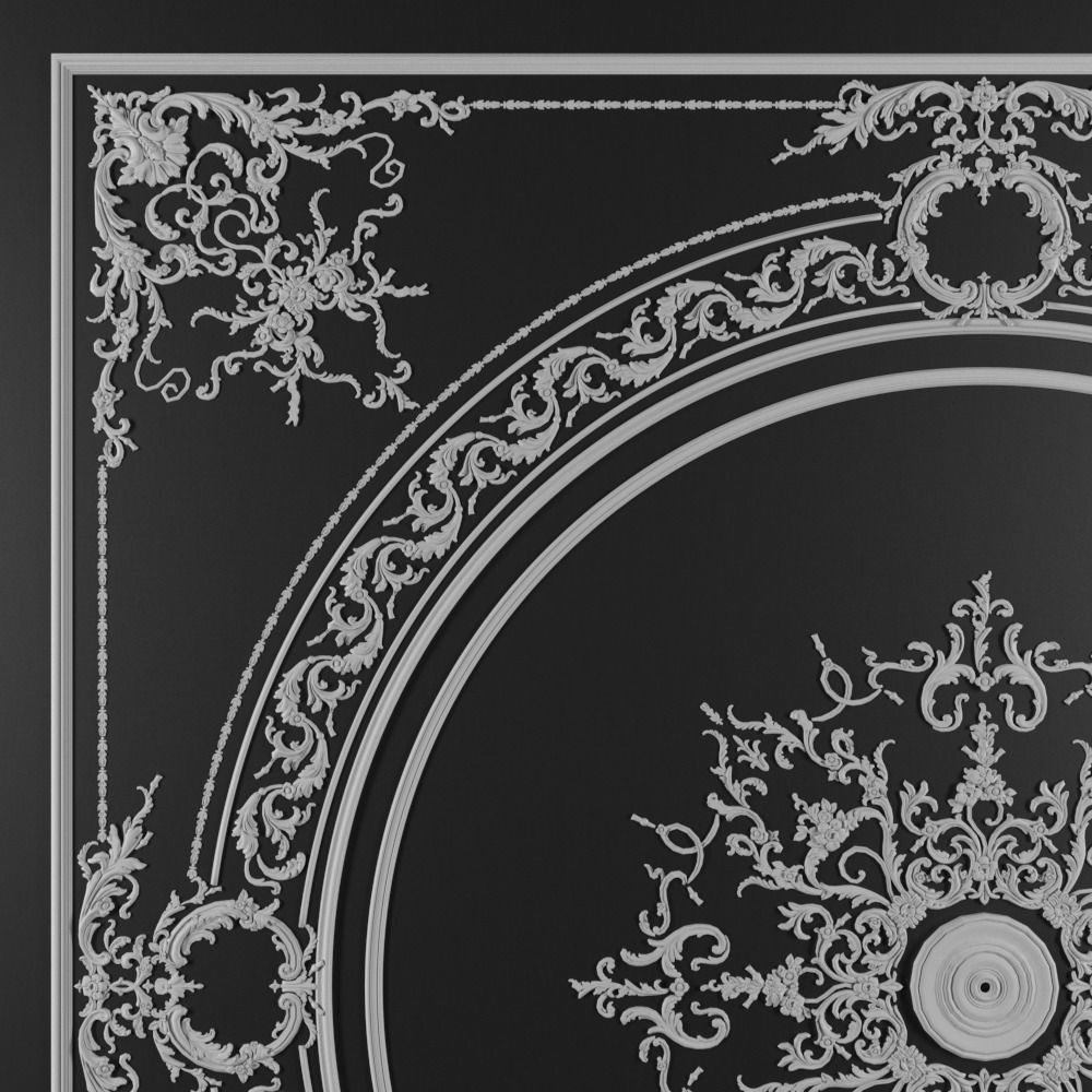 classical ornament  decor  Free 3D model_3