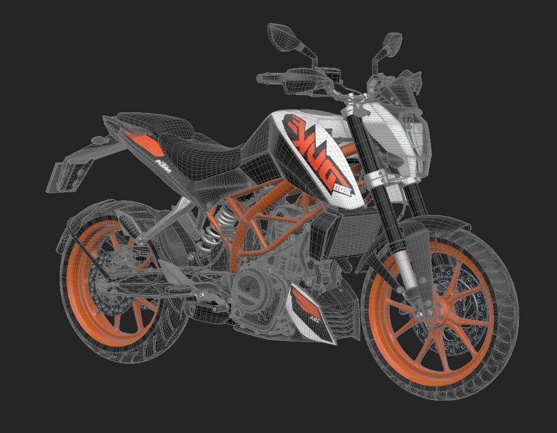 KTM Duke 200 BS3 3D model_7