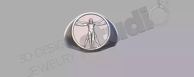 vitruvian man ring 3D print model