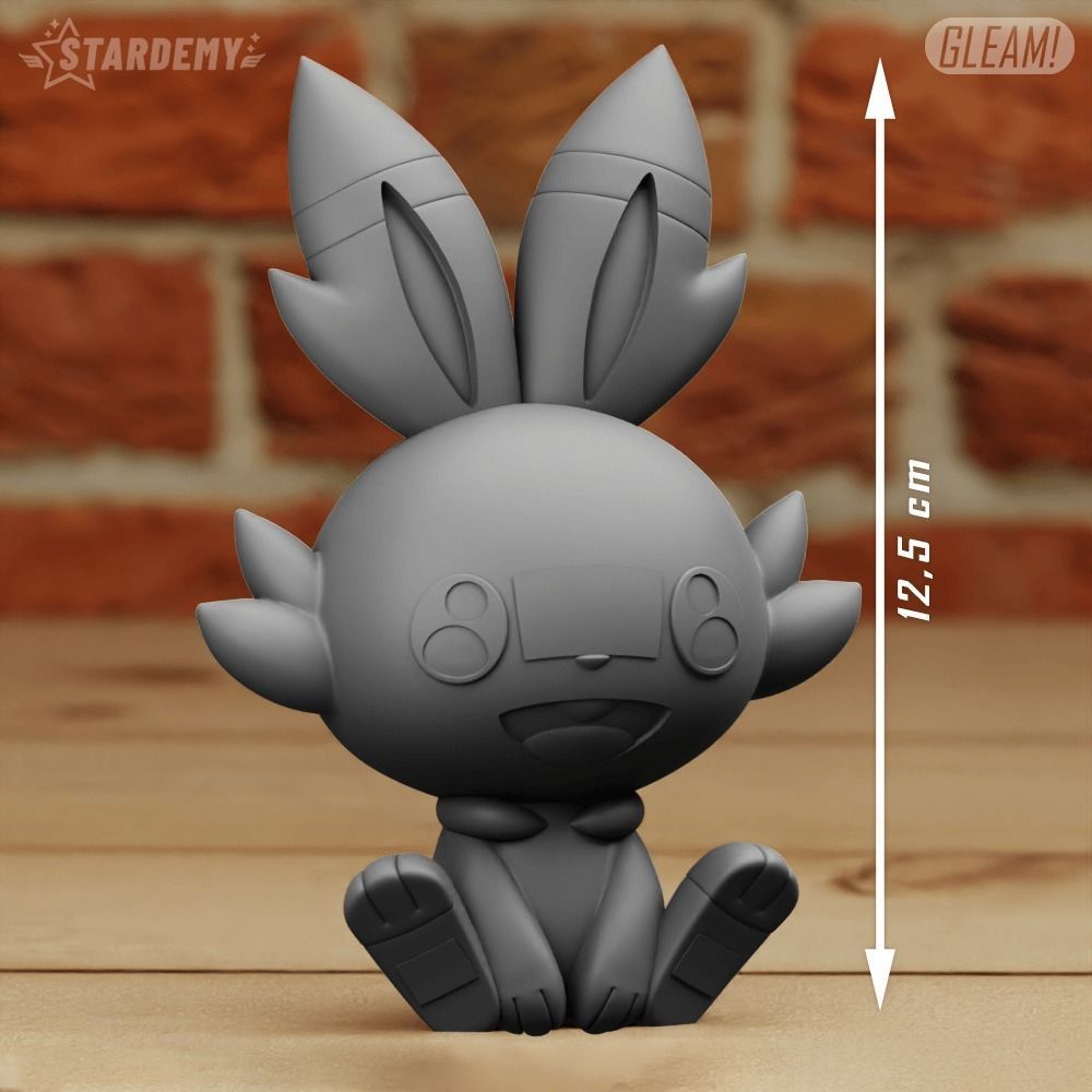 SCORBUNNY 2 DIFF MODELS CHIBI CUTE PRINT IN PLACE 3D print model_2