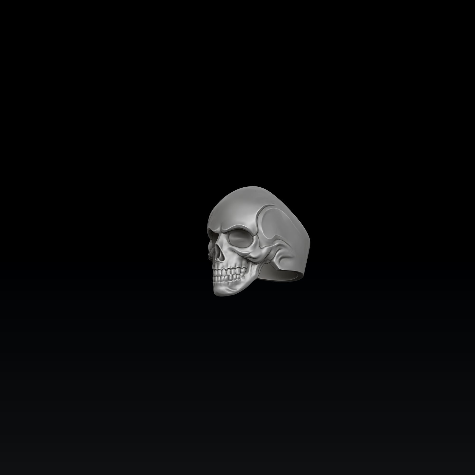 Skull Ring Version 2 3D print model_5