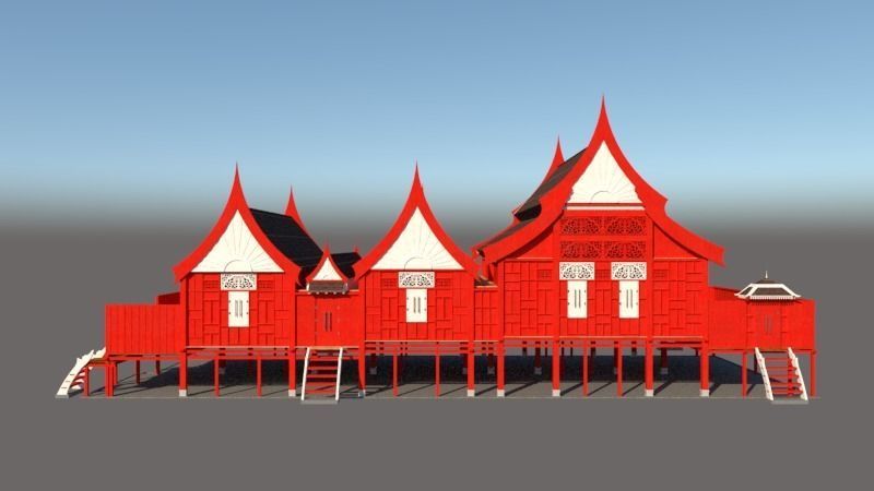RUMAH TRADISIONAL MELAYU KELANTAN DARUL NAIM  Free 3D print model_2