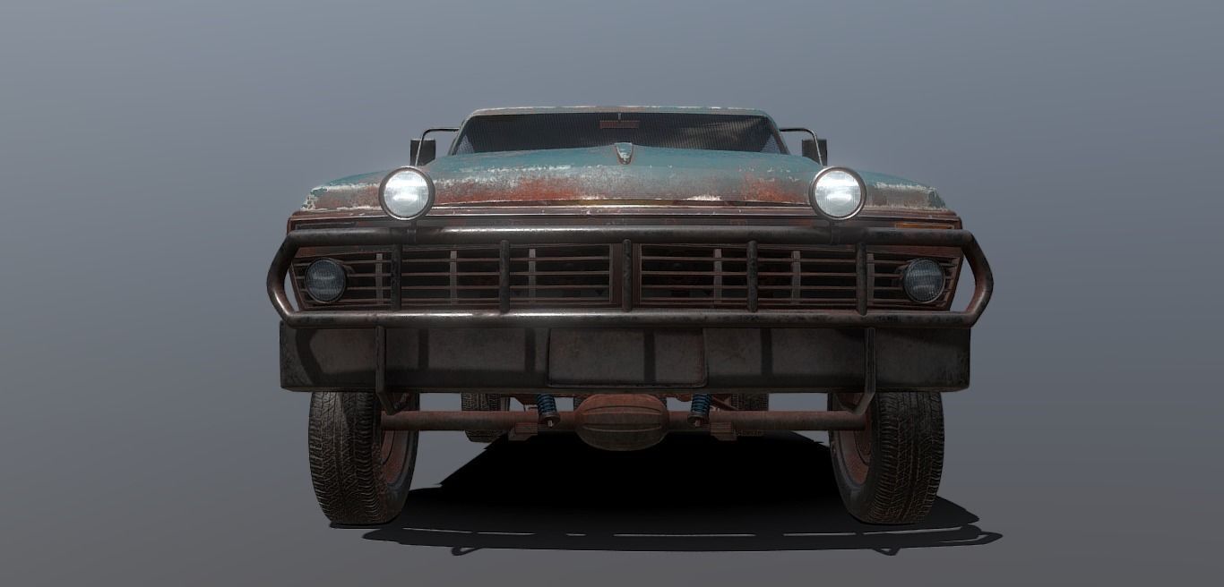 Old Truck 3D model_3