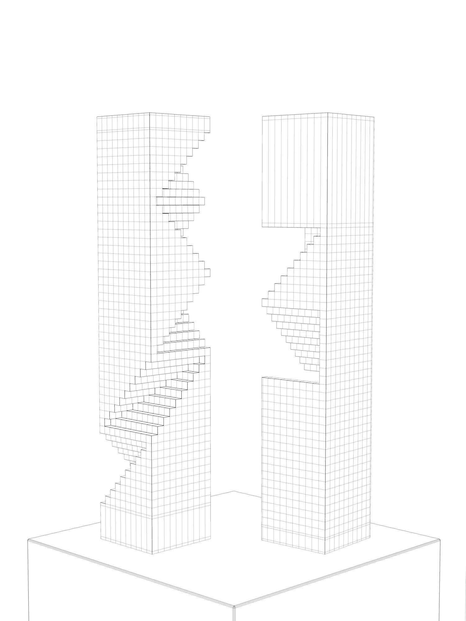 Stairs Sculpture 3D model_3