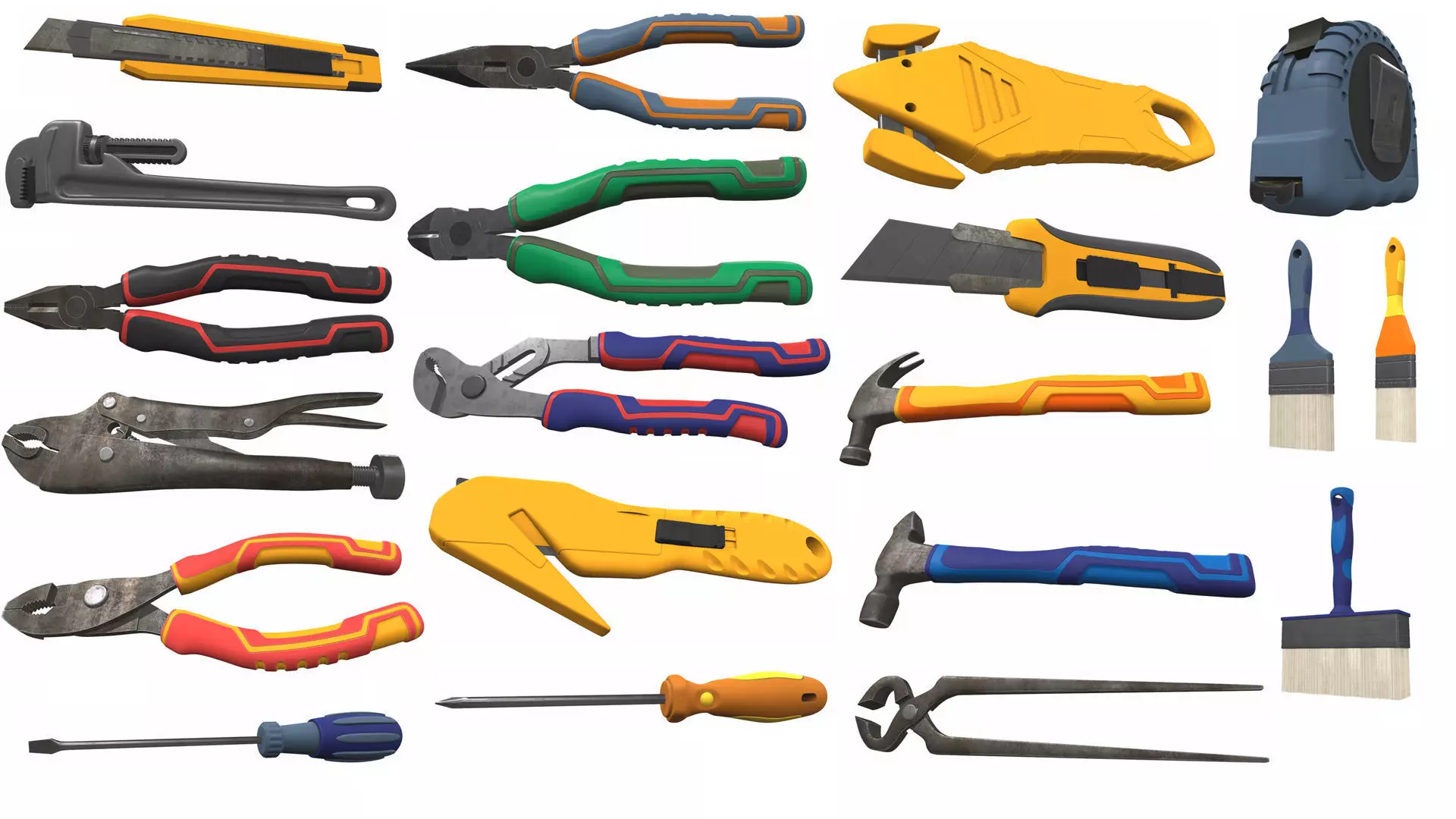 Hand Tools Pack 20 v3 3D Model Collection_0