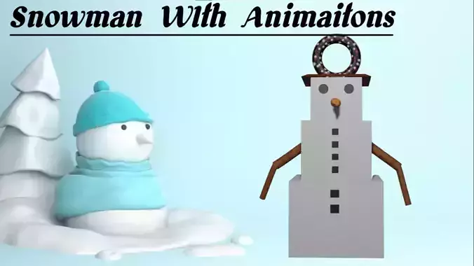 Snowman with Animations  3D model