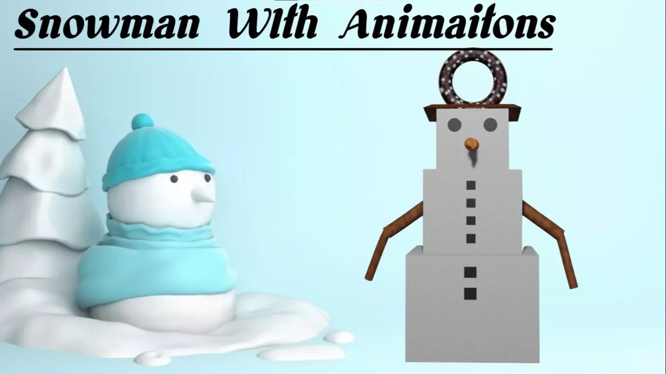 Snowman with Animations  3D model_0