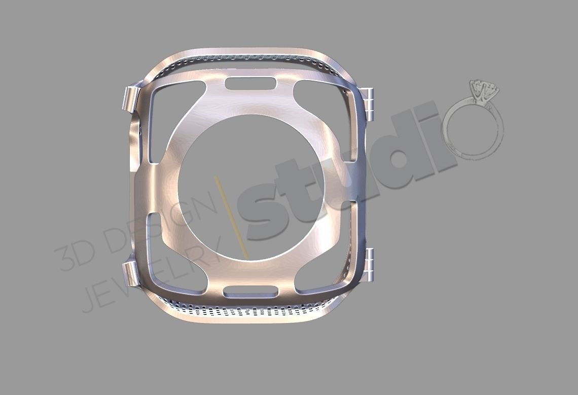 Luxury iWatch ultra case 3D print model_4