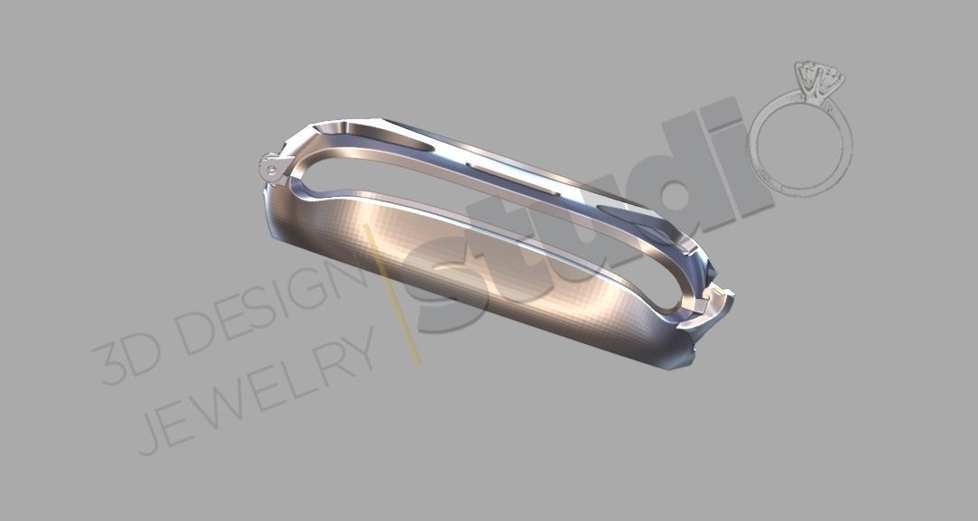 Luxury iWatch ultra case 3D print model_8