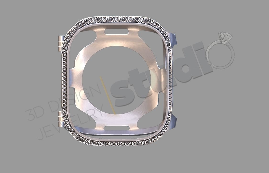 Luxury iWatch ultra case 3D print model_2