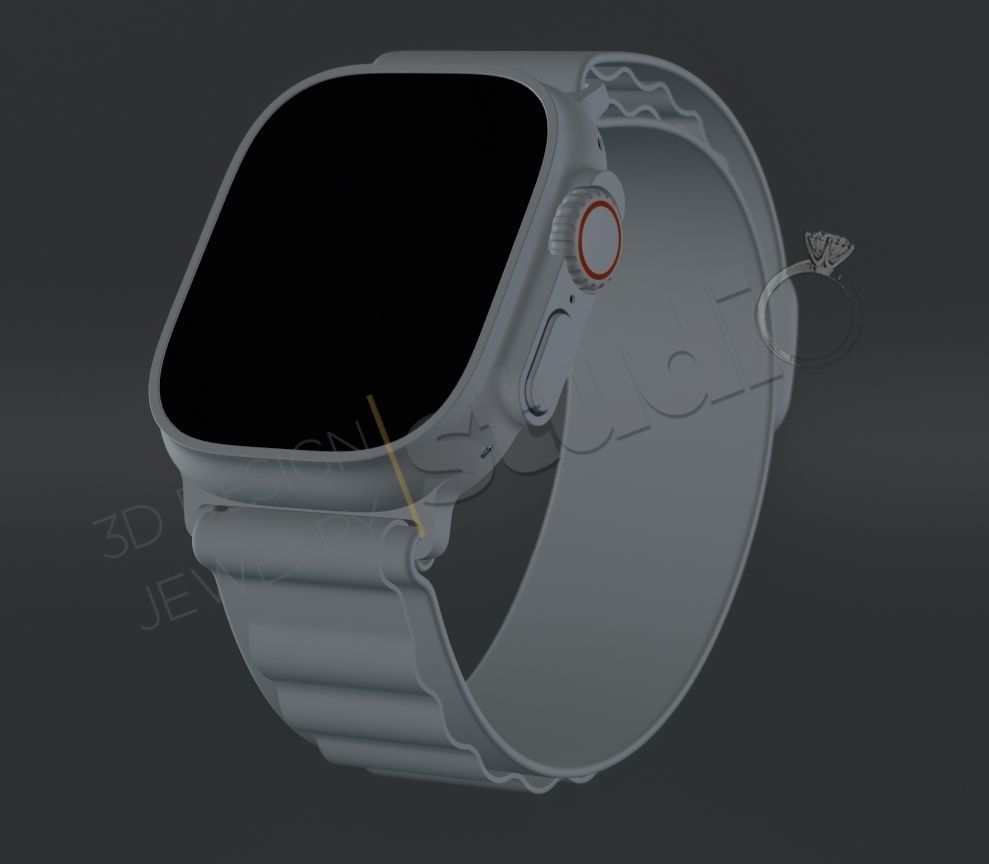 Luxury iWatch ultra case 3D print model_12