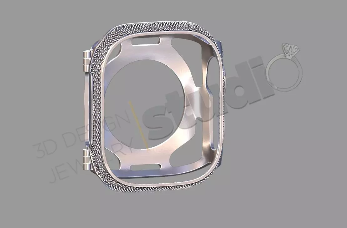 Luxury iWatch ultra case 3D print model_0