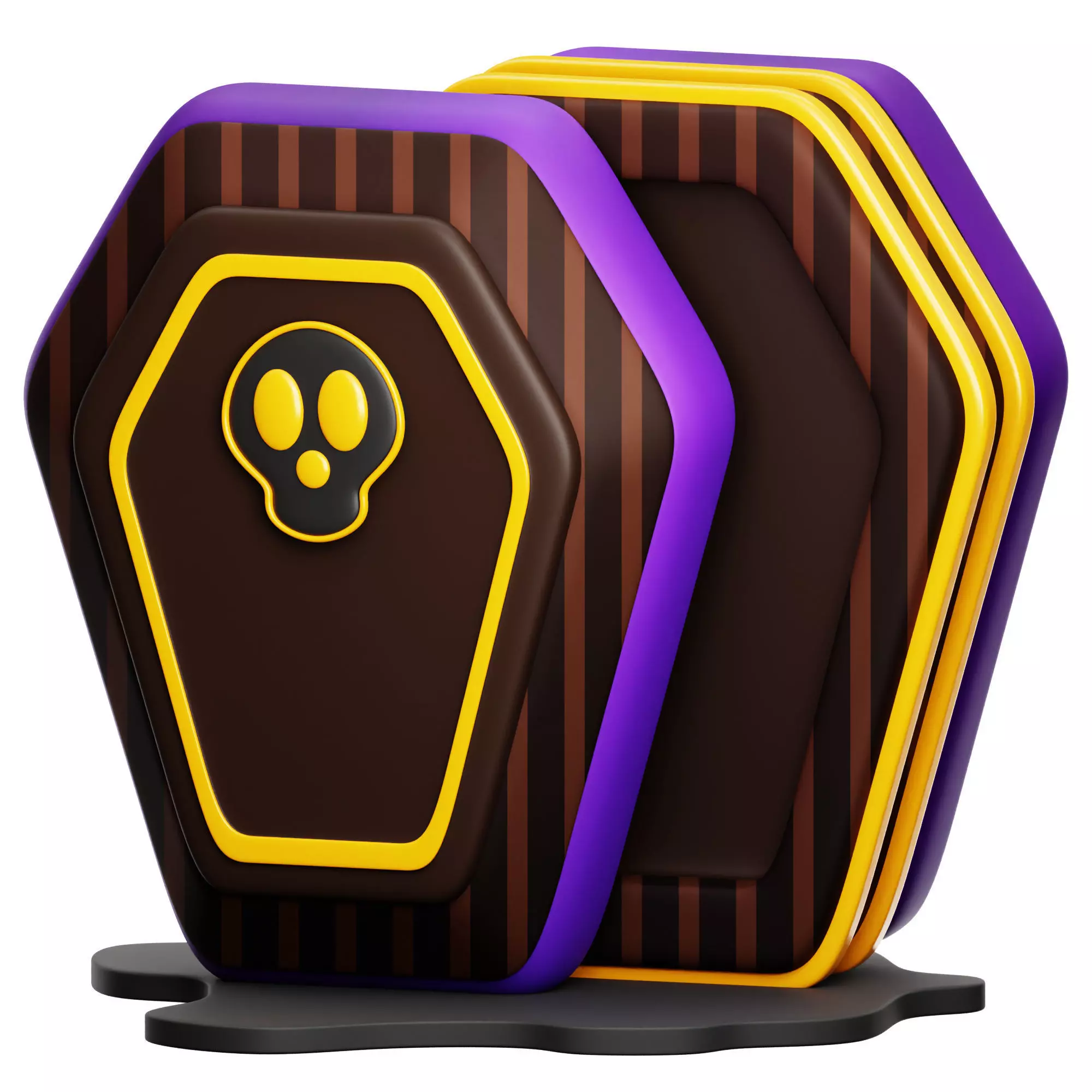 Coffin 3D Icon Low-poly 3D model_0