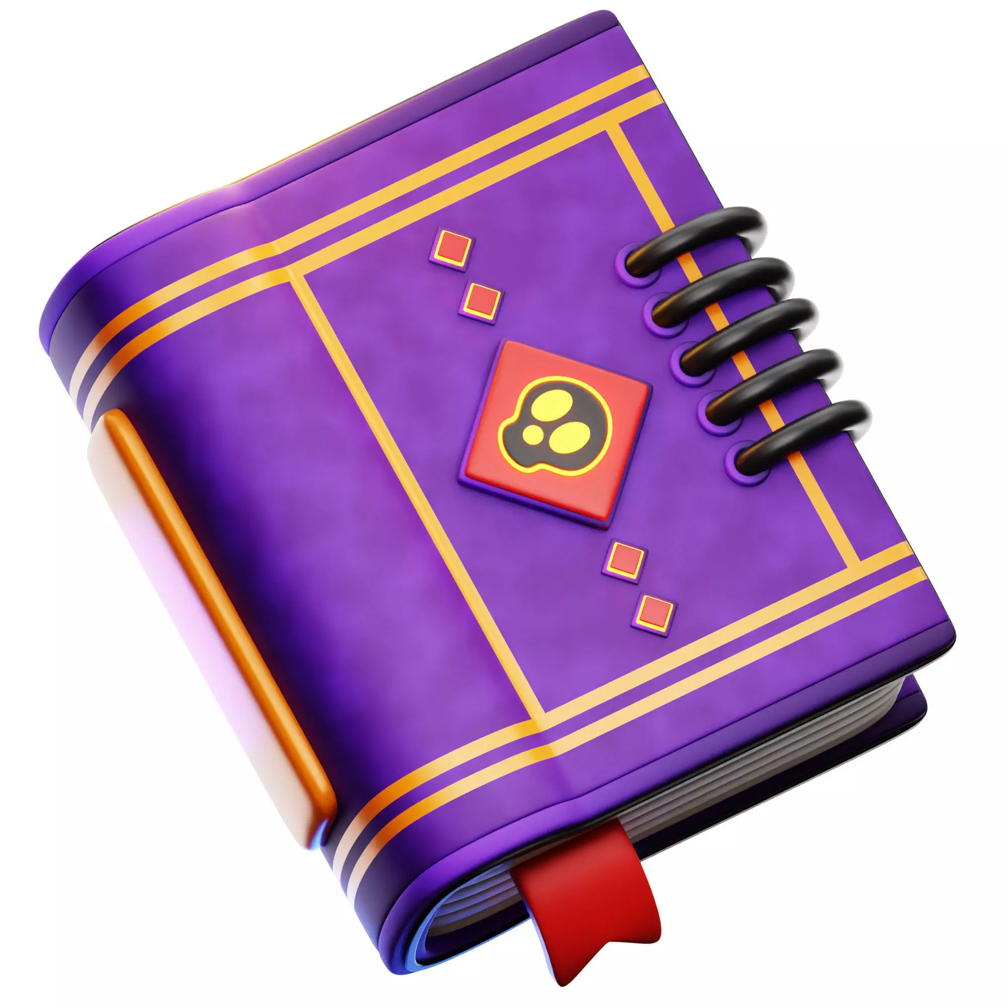 Spell Book 3D Icon Low-poly 3D model_0