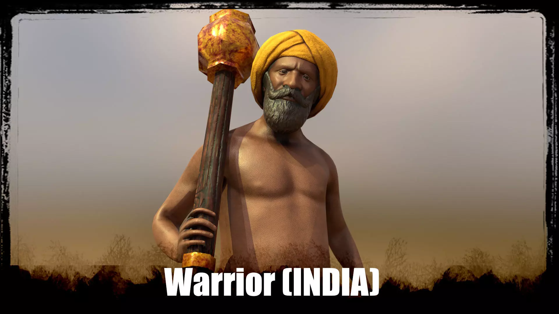 Warrior-India -Optimize Low-poly 3D model