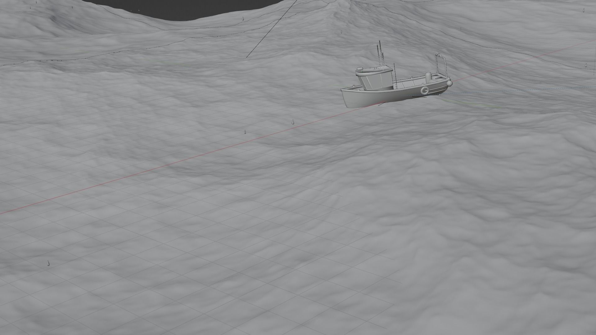 Best view of ocean thunder Low-poly 3D model_6