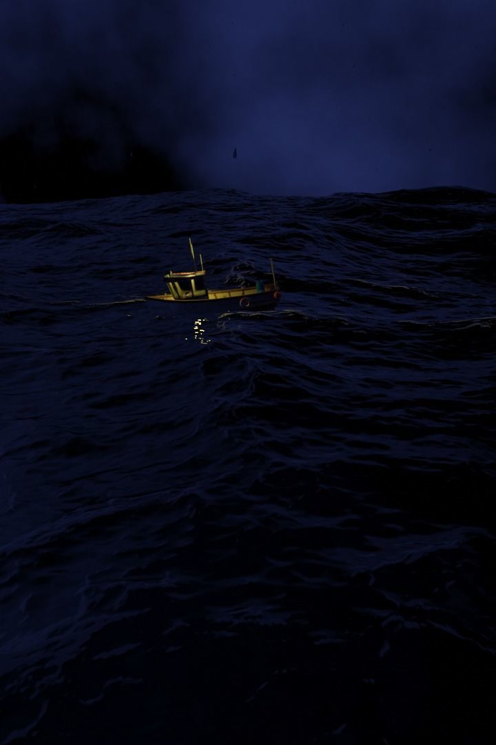Best view of ocean thunder Low-poly 3D model_8