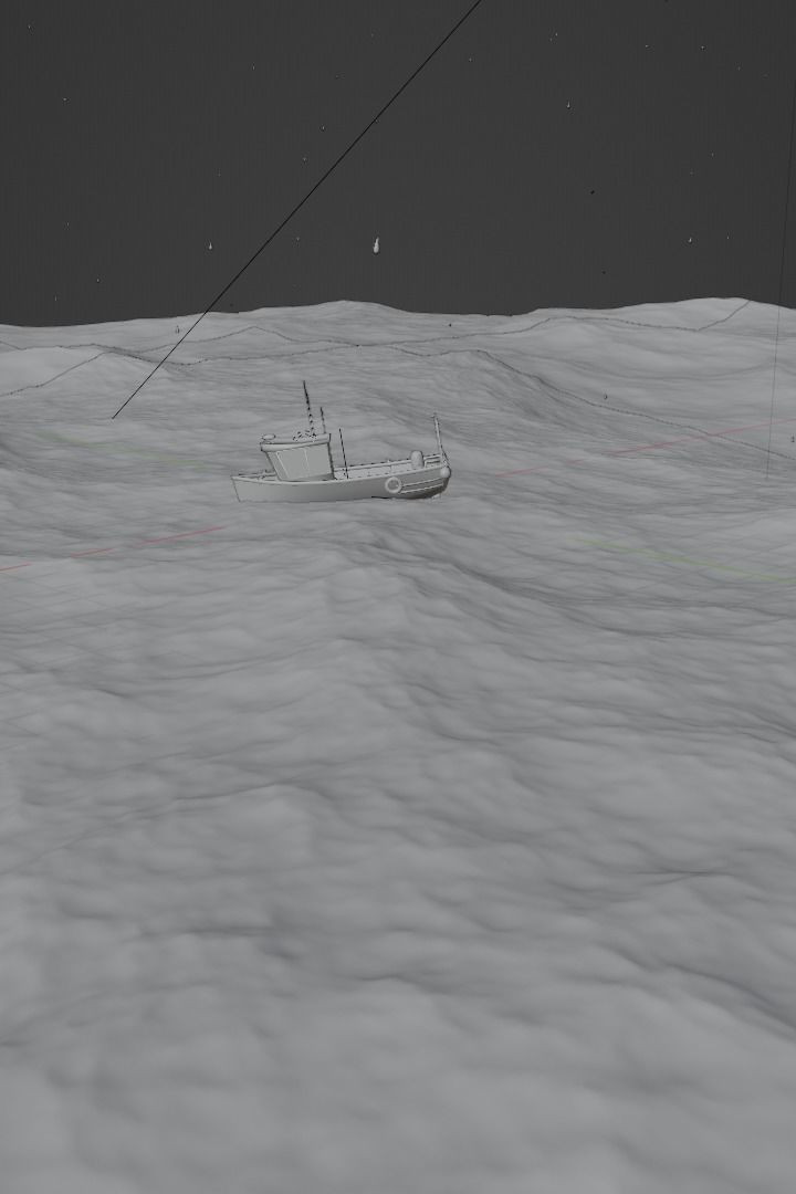 Best view of ocean thunder Low-poly 3D model_4