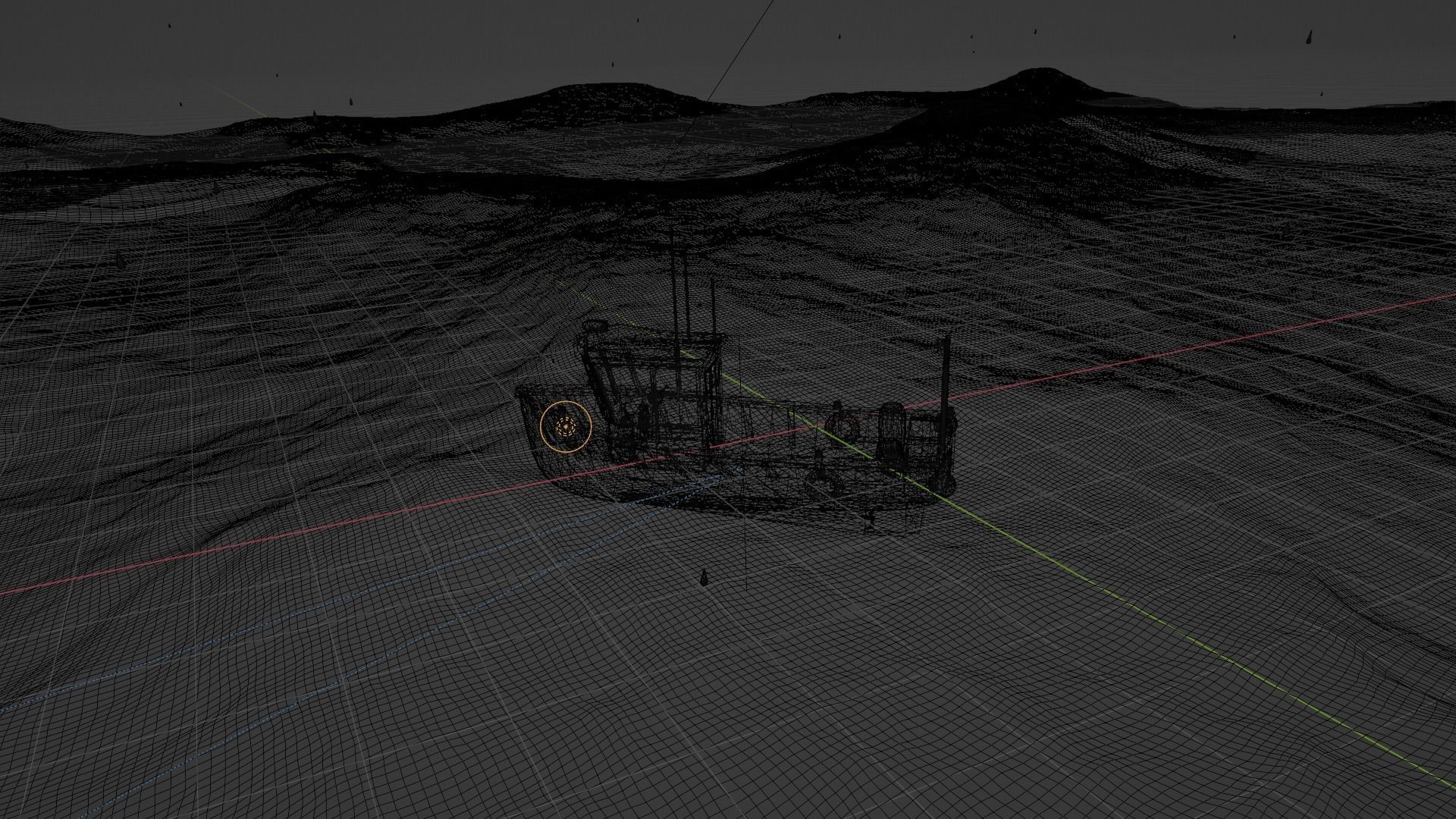 Best view of ocean thunder Low-poly 3D model_3