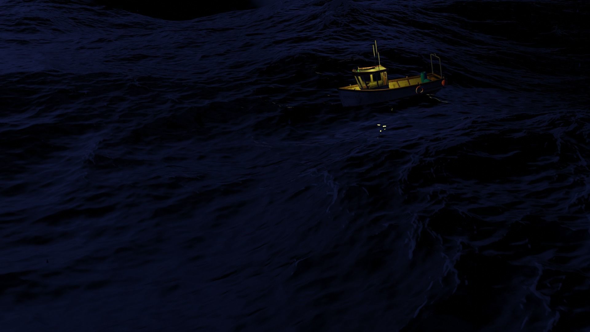 Best view of ocean thunder Low-poly 3D model_5