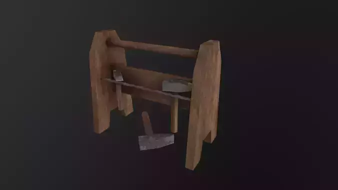 Blacksmith Tool Rack  3D Model Low-poly 3D model
