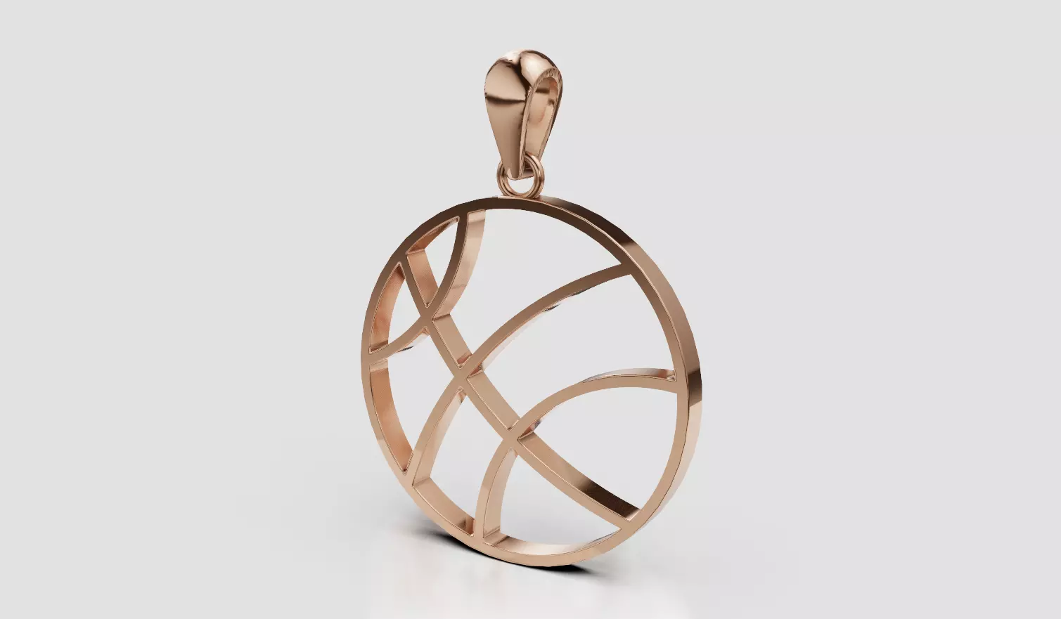 Basketball pendant 3D print model