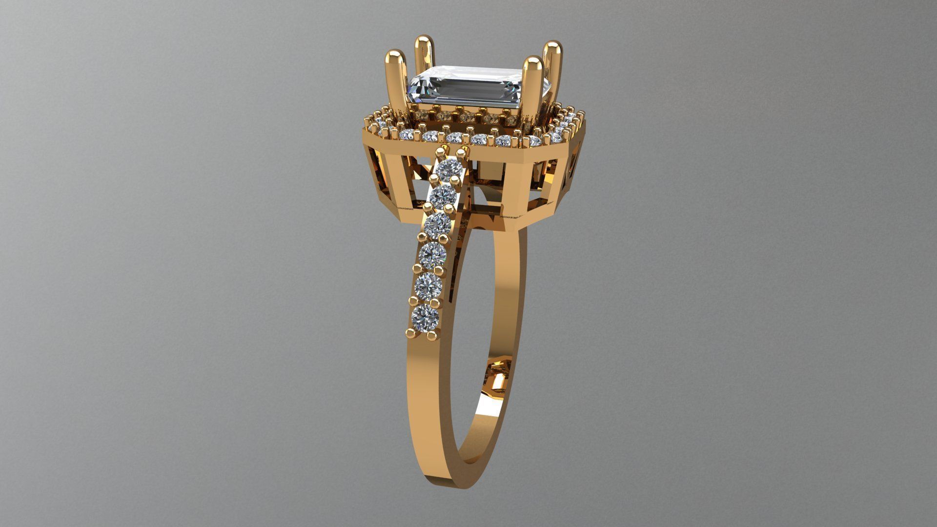 DIAMOND RING 3D print model_3