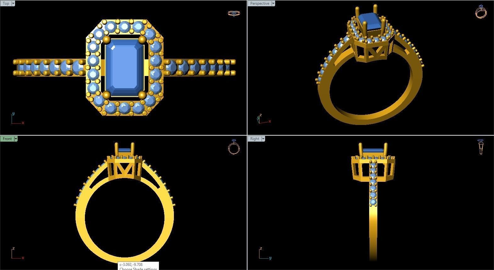 DIAMOND RING 3D print model_5