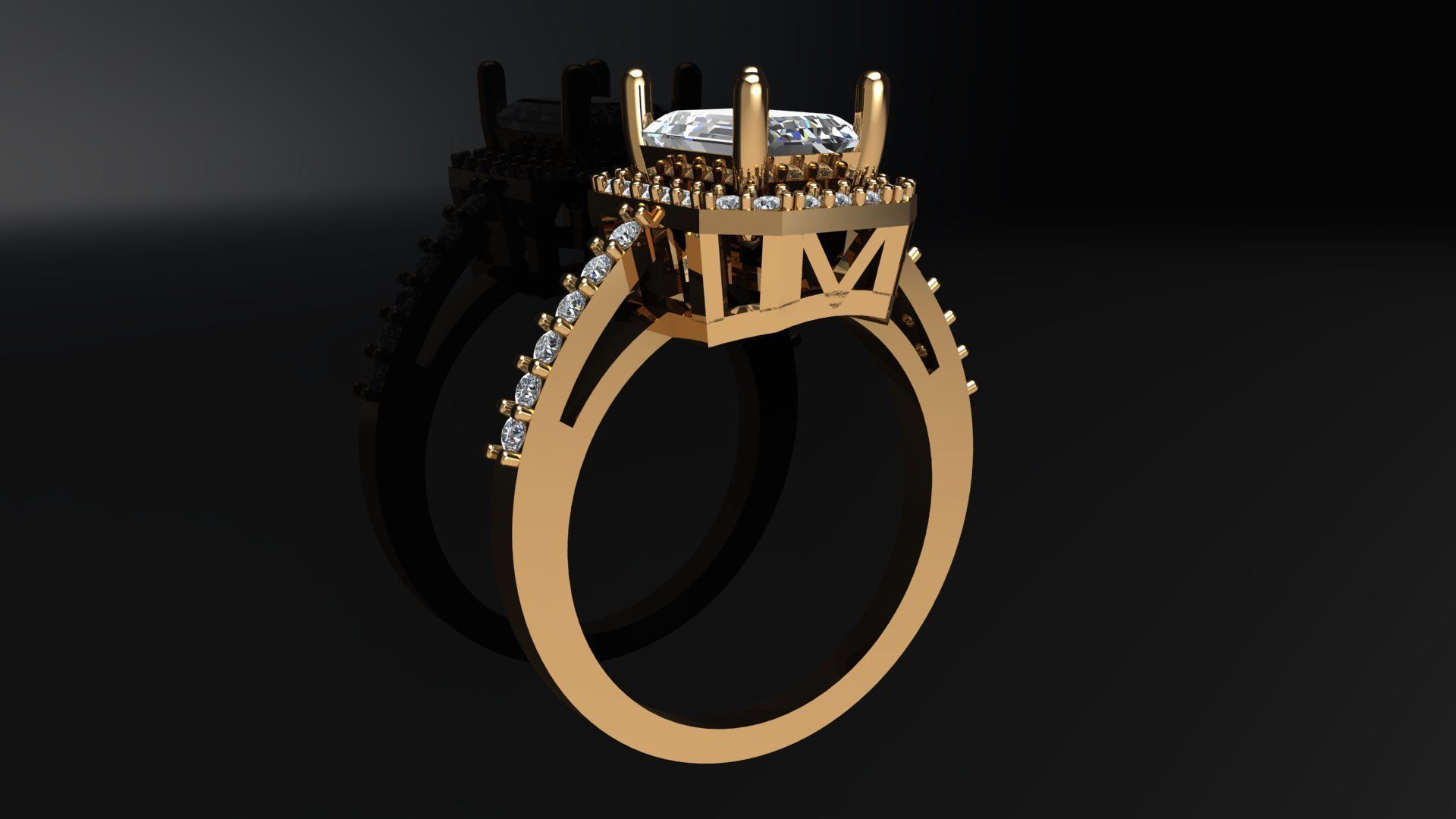 DIAMOND RING 3D print model_2
