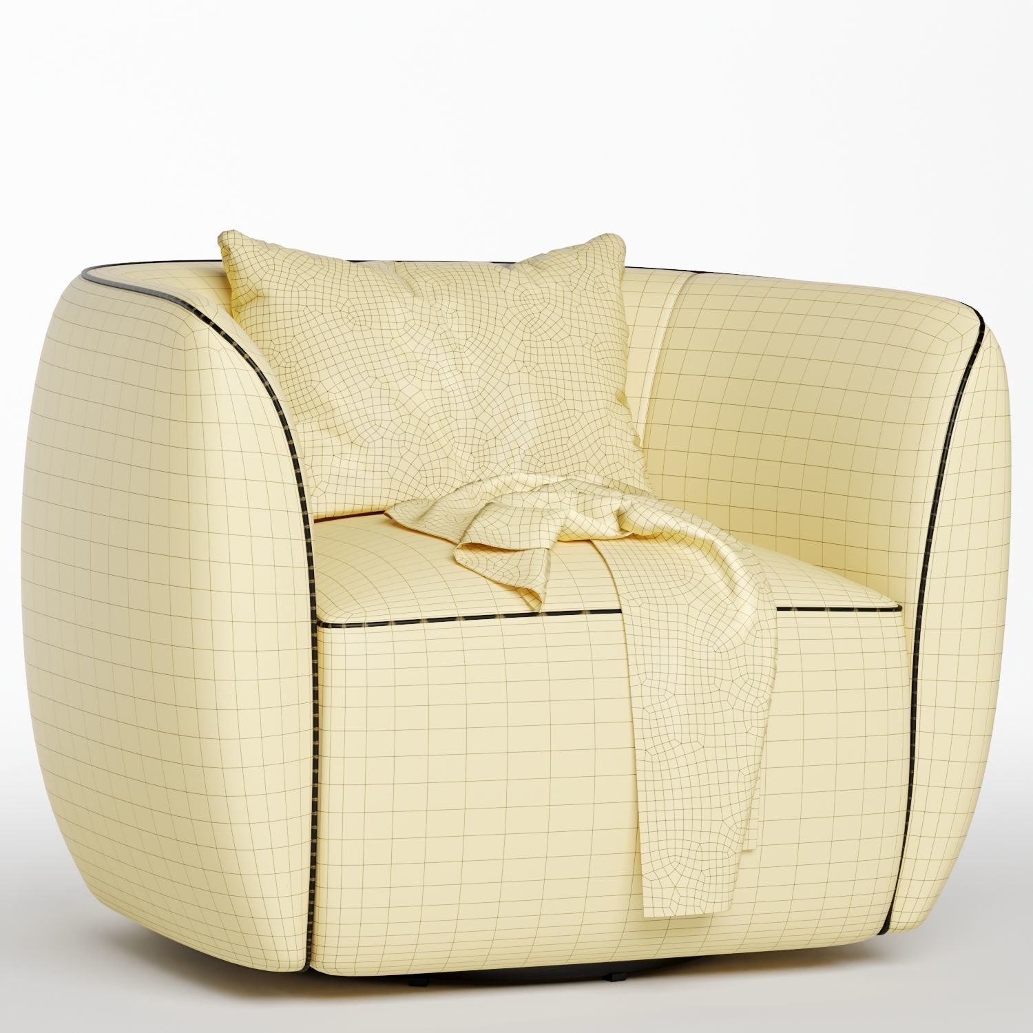 Council Swivel Lounge Chair by Blu Dot 3D model CGTrader