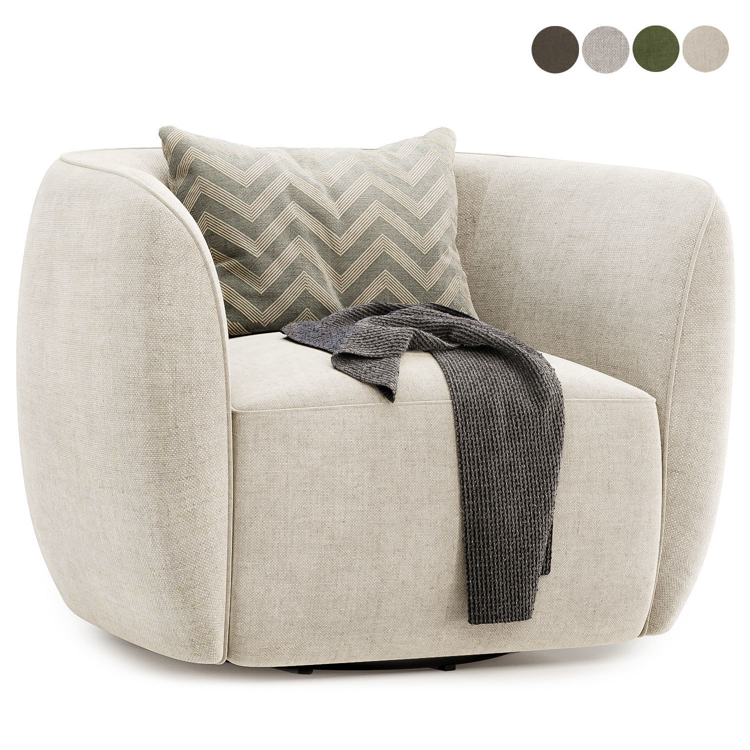 Council Swivel Lounge Chair by Blu Dot 3D model CGTrader