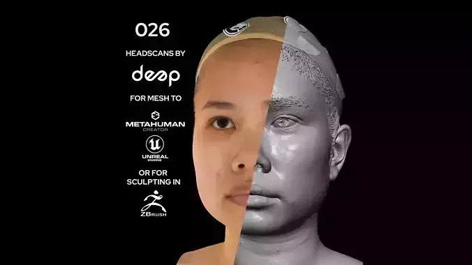 Asian Female 30s head scan 026