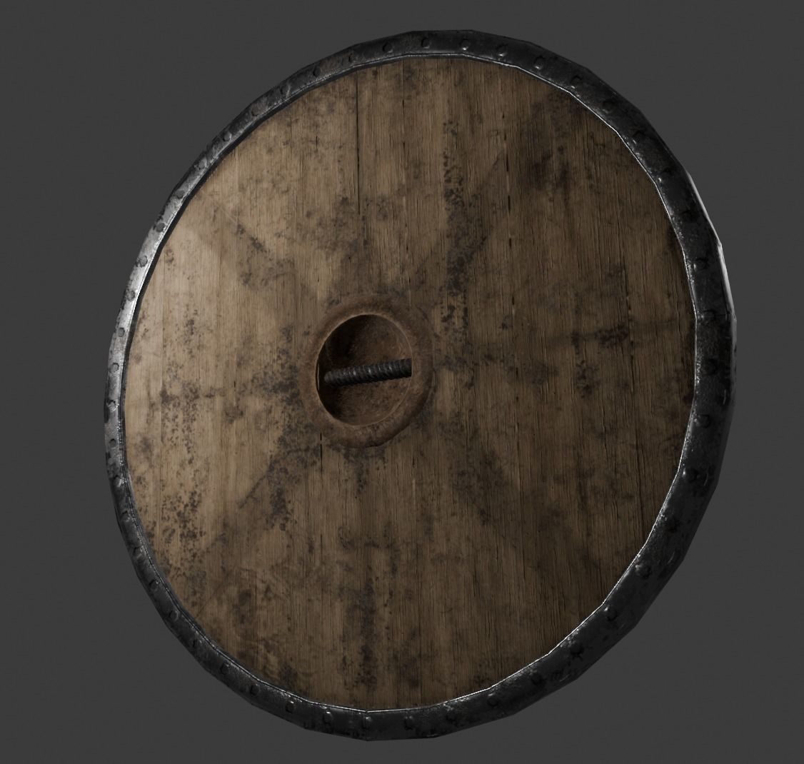 Medieval Shield 3D model_2
