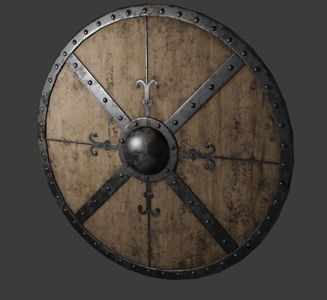 Medieval Shield 3D model_1