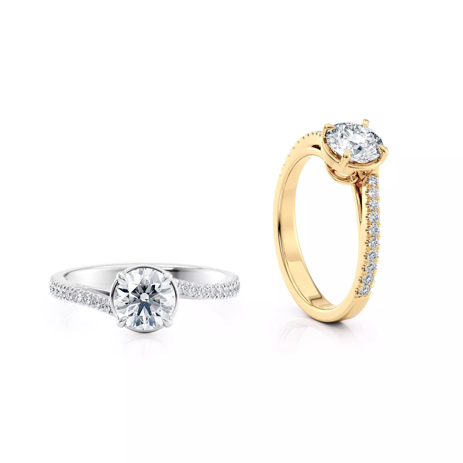 Twisted engagement ring R 0348 printable 3d model 3D print model_0