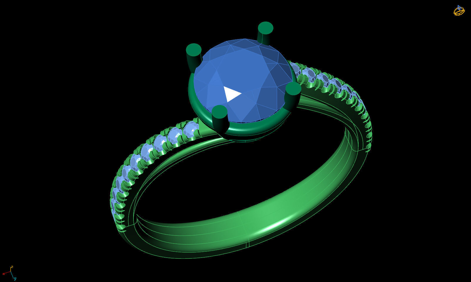 Twisted engagement ring R 0348 printable 3d model 3D print model_18