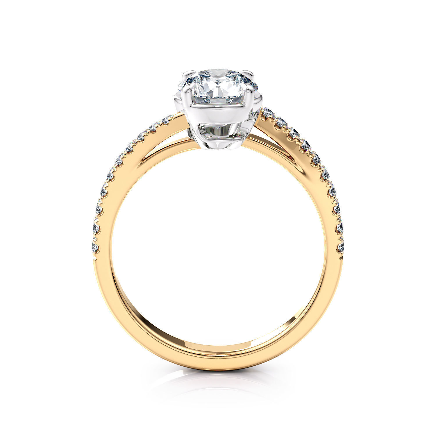 Twisted engagement ring R 0348 printable 3d model 3D print model_12